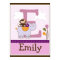 Monkey Girl & Elephant Letter & Name Wall Poster