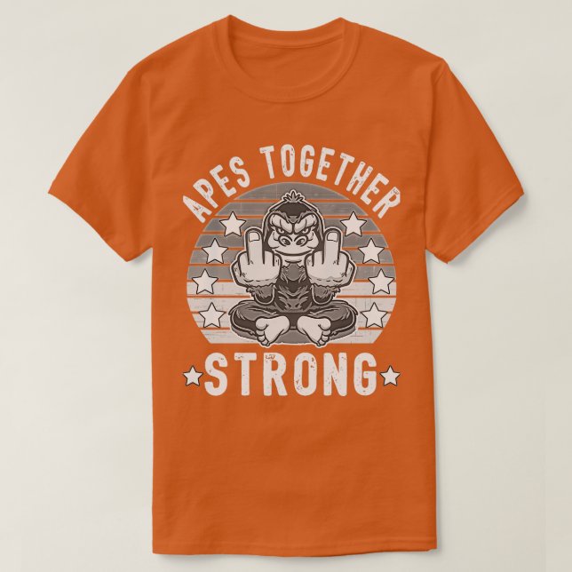 Monkey GME share stock market bull gift 7 T-Shirt (Design Front)