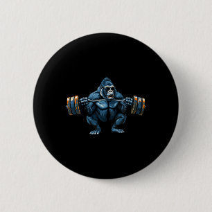 Monkey Gorilla Bodybuilding Muscles Fitness Gym 1 Button