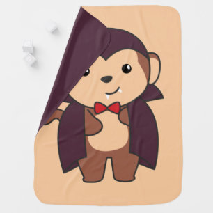 Monkey Halloween Cute Devil Kids Vampire Costume B Baby Blanket