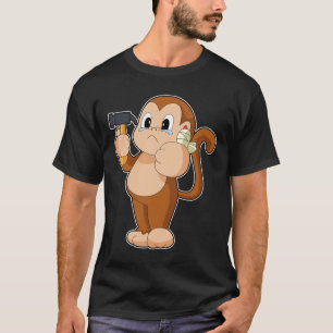Monkey Handyman Hammer T-Shirt