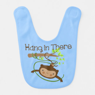 Monkey Hang in There Baby Bib