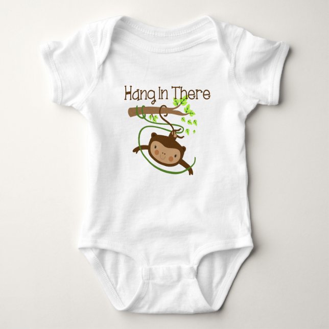 Monkey Hang in There Baby Bodysuit (Front)
