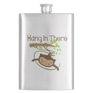 Monkey Hang in There Flask