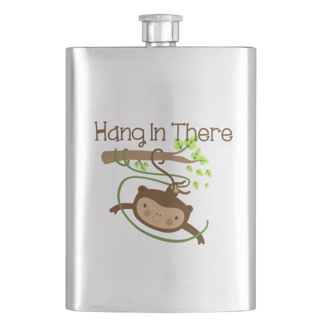 Monkey Hang in There Flask (Front)