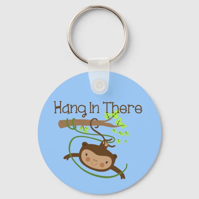 Monkey Hang in There Keychain (Front)