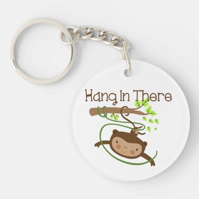 Monkey Hang in There Keychain (Front)