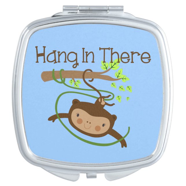 Monkey Hang in There Mirror For Makeup (Front)