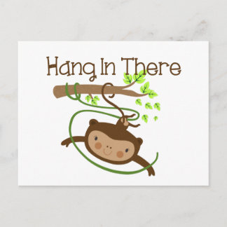 Monkey Hang in There Postcard