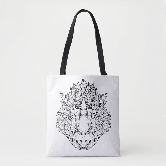 Monkey Head Doodle 2 Tote Bag (Front)