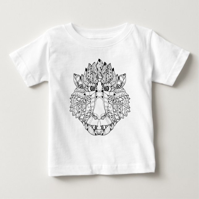 Monkey Head Doodle Baby T-Shirt (Front)