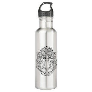 Monkey Head Doodle Stainless Steel Water Bottle