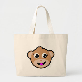 monkey head. large tote bag