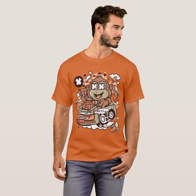 Monkey Hotrod T-Shirt (Front Full)