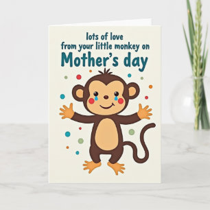 Monkey Hug Mothers Day Card