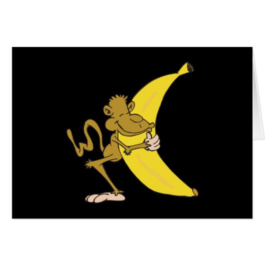 monkey hugging banana cards (Front Horizontal)