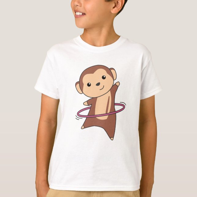 Monkey Hullern Funny Dancing Sport Huller Tires T-Shirt (Front)