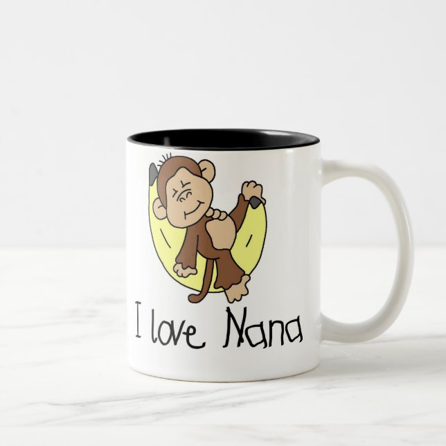 Monkey I Love Nana Two-Tone Coffee Mug (Right)