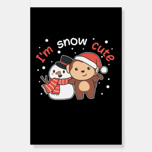 Monkey I Love You Snow Much Snowman Pun Foam Board
