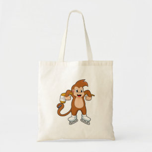 Monkey Ice hockey Ice hockey stick Tote Bag