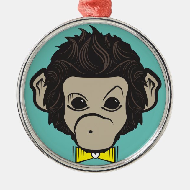 monkey identica metal ornament (Front)