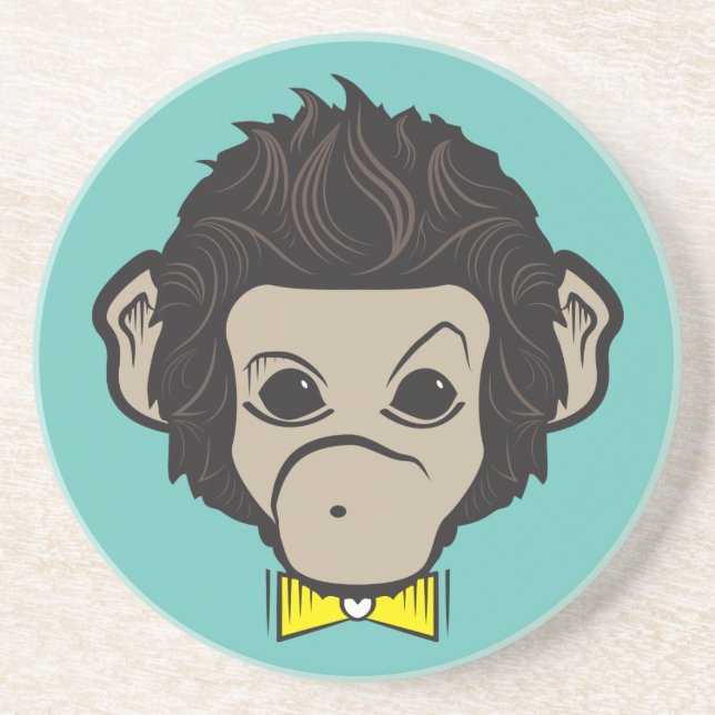 monkey identica sandstone coaster (Front)