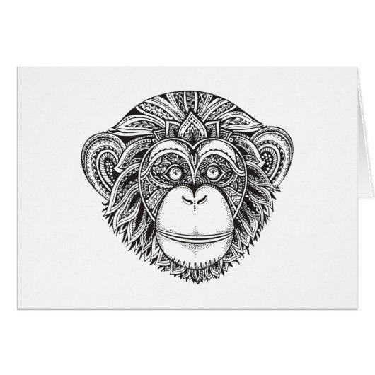 Monkey Illustartion Doodle (Front Horizontal)