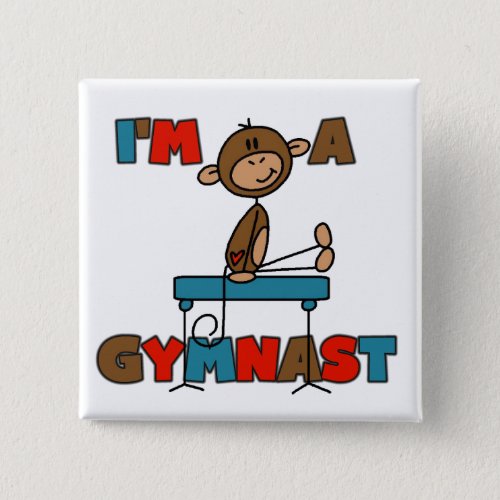 Monkey Im a Gymnast Button