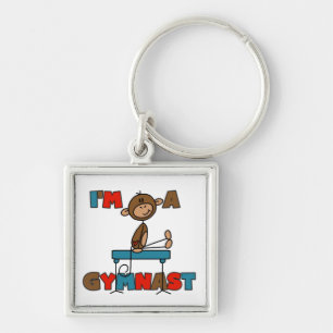 Monkey I'm a Gymnast Keychain