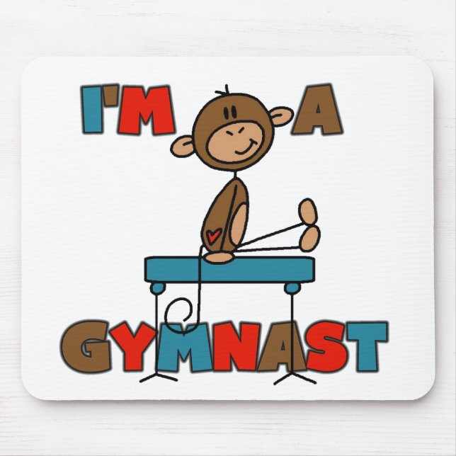 Monkey I'm a Gymnast Mouse Pad (Front)