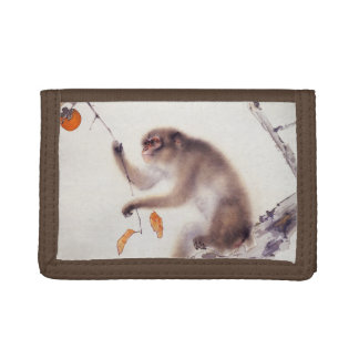 Monkey in a Persimmon Tree Tri-fold Wallet