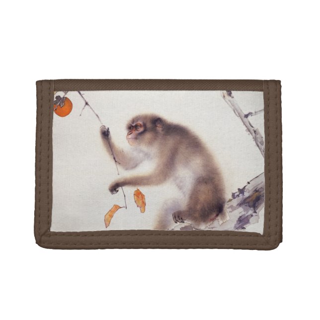 Monkey in a Persimmon Tree Tri-fold Wallet (Front)
