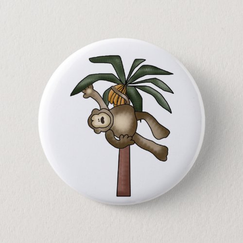 Monkey in Banana Tree Button