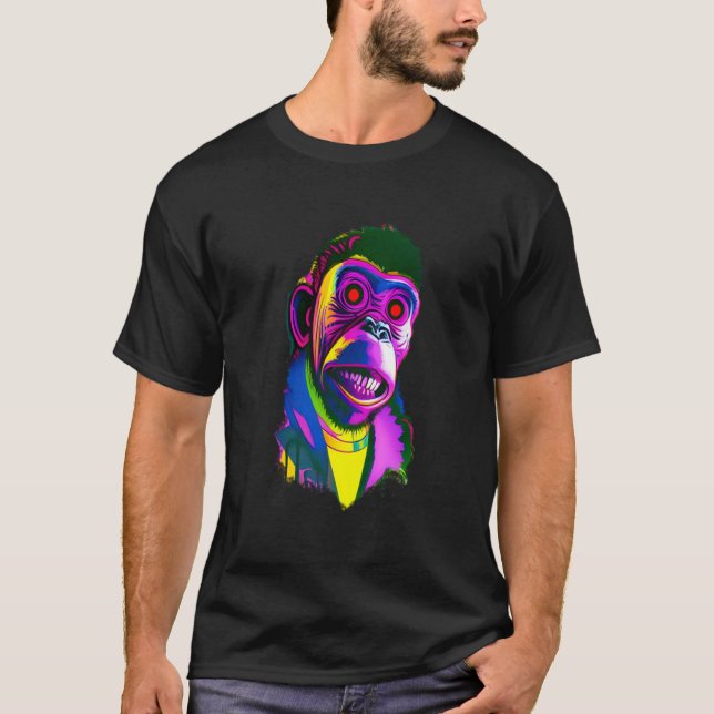 Monkey in Colours 2 T-Shirt (Front)