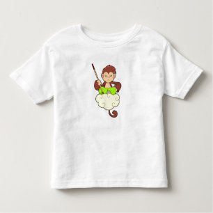Monkey in Cross legged on Clouds Toddler T-shirt