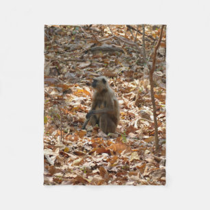 Monkey in Dry Season Fleece Blanket