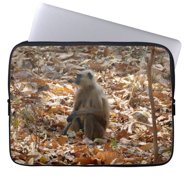 Monkey in Dry Season Laptop Sleeve (Front)
