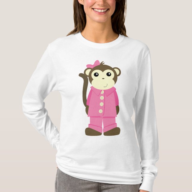 Monkey in Pajamas T-Shirt (Front)