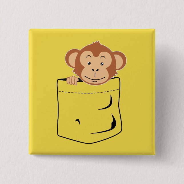 Monkey in pocket button (Front)