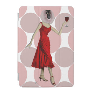 Monkey in Red Dress with wine iPad Mini Cover