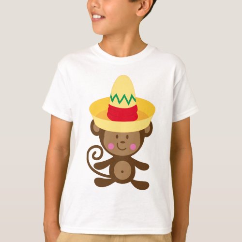 Monkey In Sombrero Gift T_Shirt