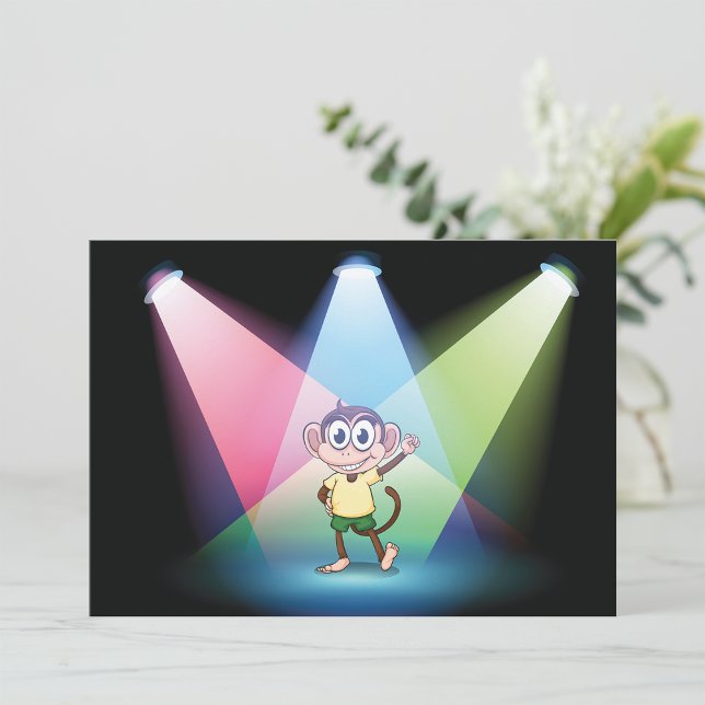 Monkey In Spotlights Invitations (Creator Uploaded)
