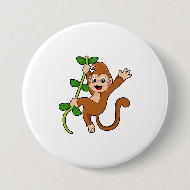 Monkey in the Jungle Button (Front)