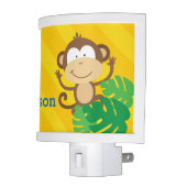 Monkey in the Jungle Personalized Night Light (Left)