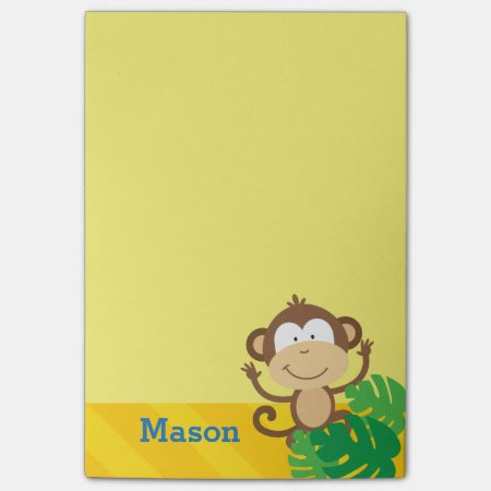 Monkey In The Jungle Personalized Post-it Notes
