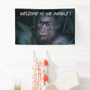 Monkey in the Jungle Pickleball Paddle Welcome Banner