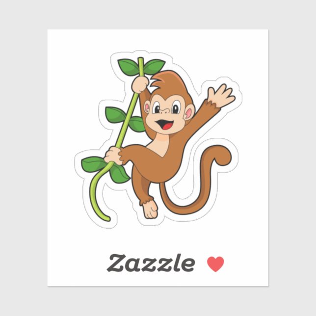 Monkey in the Jungle Sticker (Sheet)