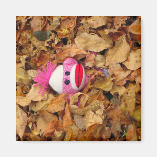 Monkey In The Leaves Magnet