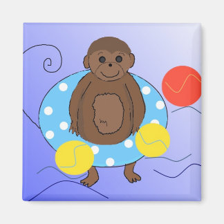 Monkey in the Pool Magnet