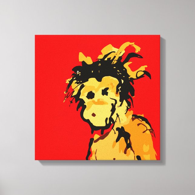 monkey ink canvas print (Front)